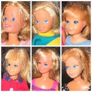Vintage 1960s 70's &80's Barbie dolls With  accessories retro toys Dolls
